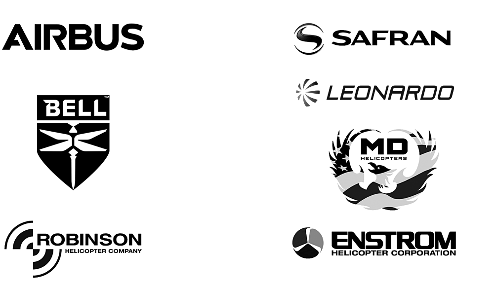 Airbus, Safran, Bell Flight, MD Helicopters, Robinson Helicopter Co., Leonardo Aerospace, Enstrom Helicopter Corporation
